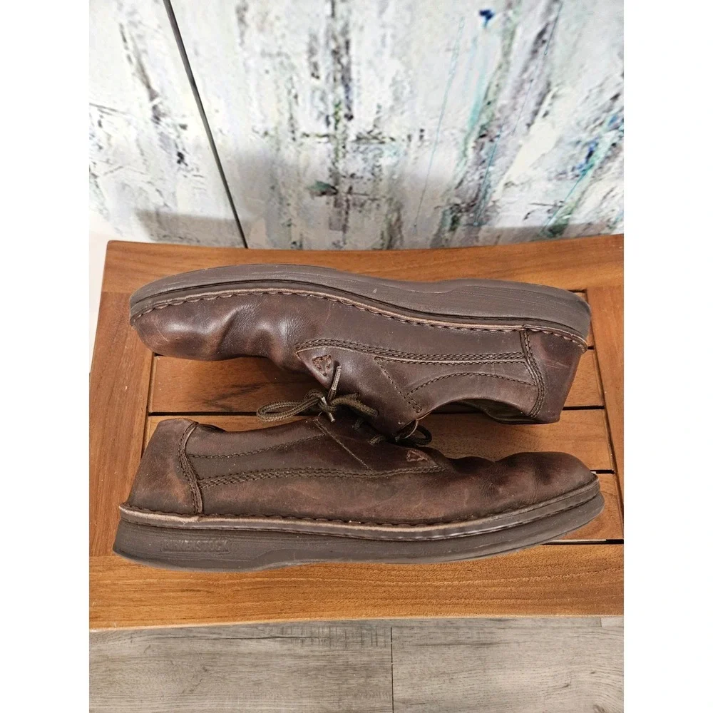 Birkenstock Dundee Shoes 46 M13 Brown Leather Lace Up Derby Gorpcore Comfort